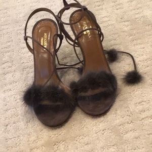 Aquazurra sandals with fur